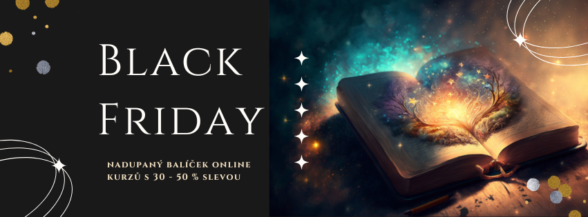 Black Friday Okouzlena online kurz vzdělávání team building magie šamanismus hojnost zlato finance meditace minerály černé kameny fialové kameny